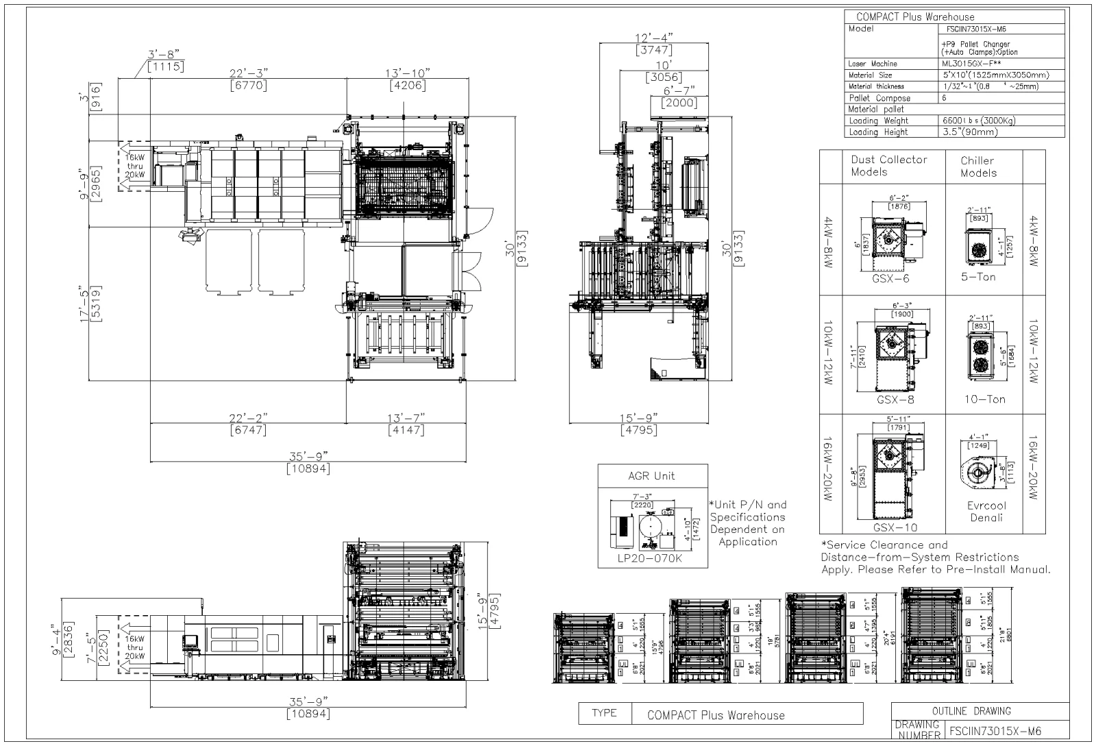 COMPACT Plus Warehouse layout drawing